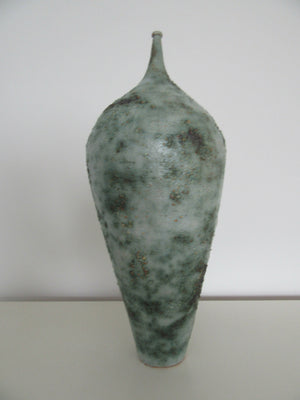 Grogged stoneware bottle
