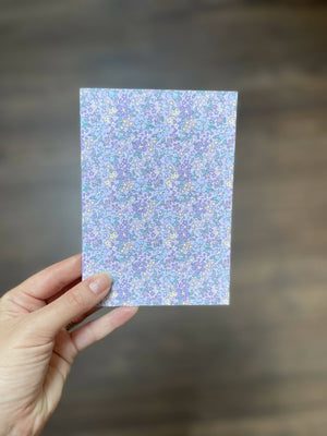 Pack of 6 Ditsy Print Notecards