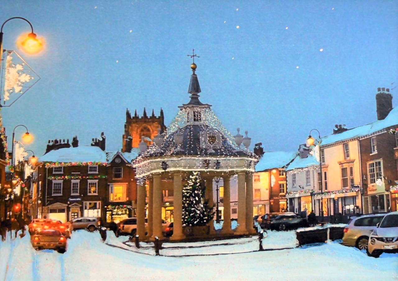 Card - Market Cross at Dusk