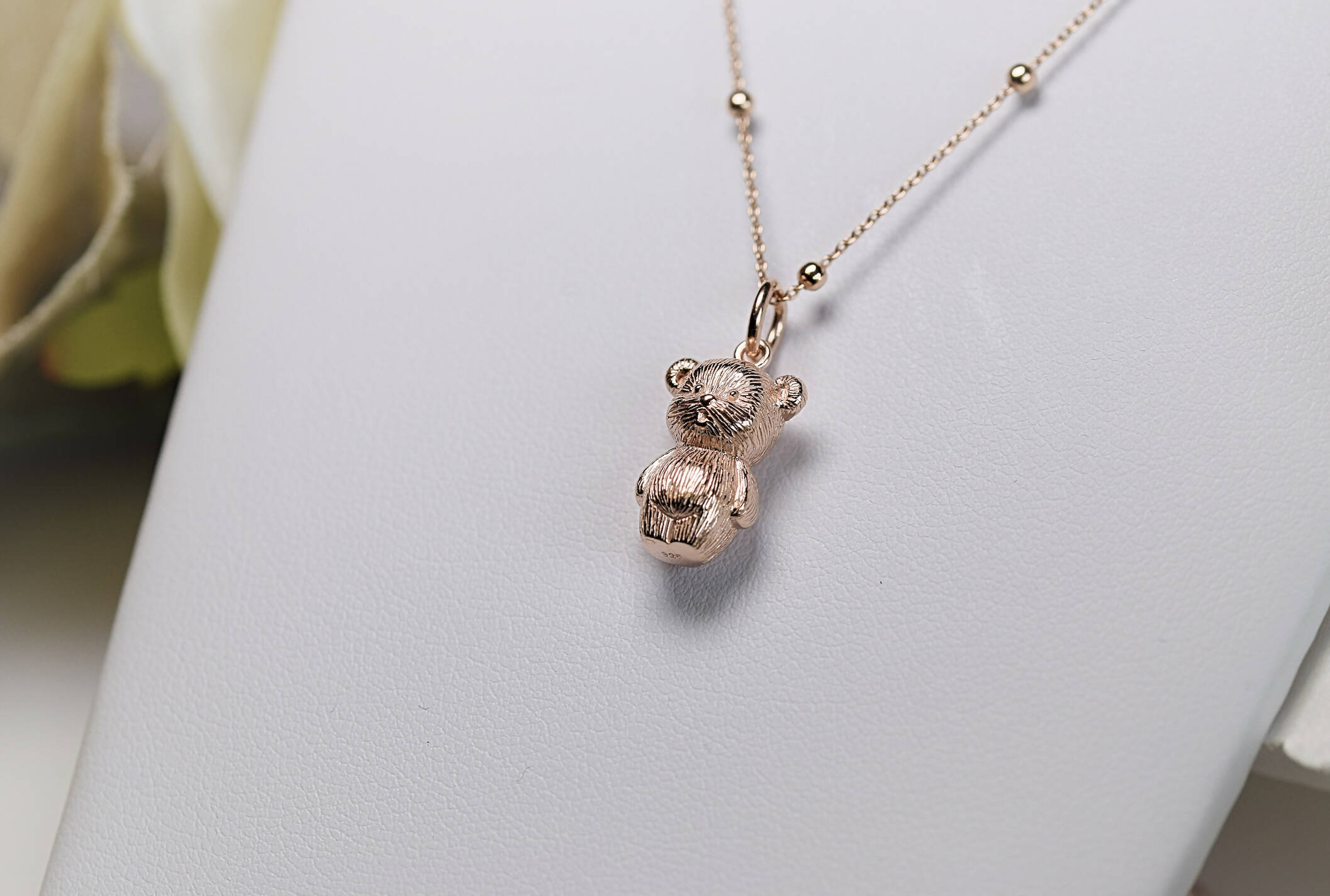 Rose Gold Bear Necklace