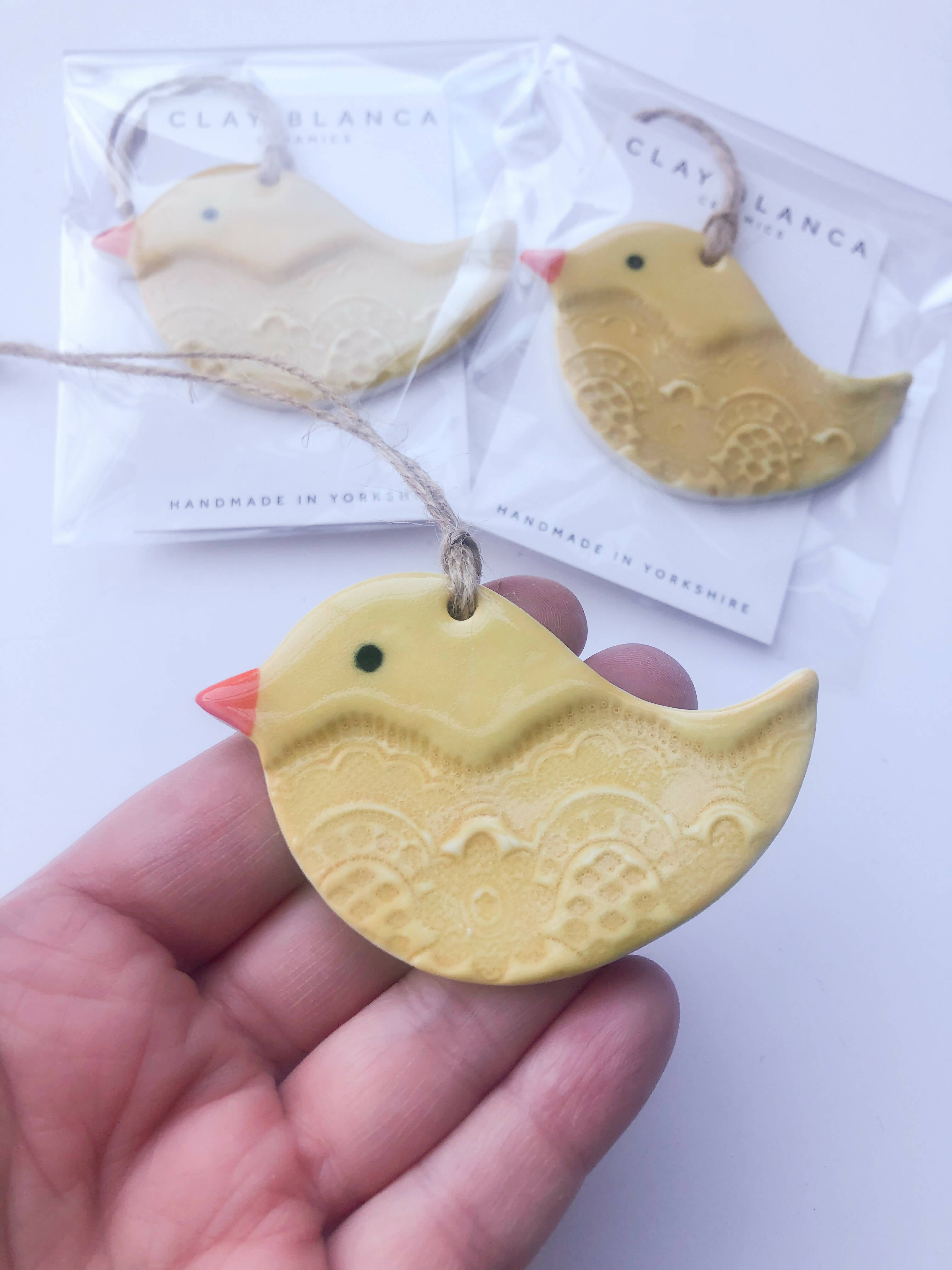 Cute Easter Chick Ornament | Hand-Painted Decor | Art & Soul