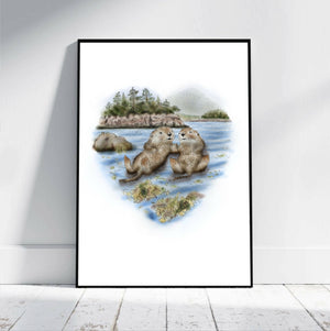 Sea Otter A4 Print