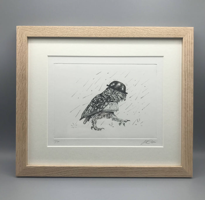 "Monday Morning" - Framed Copper Plate Engraving by Jenny Davies
