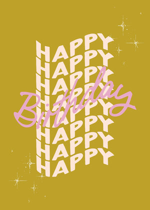 'Happy Birthday' A6 Greetings Card