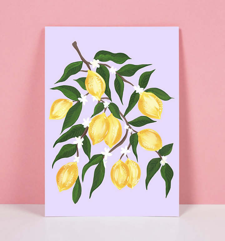 Lilac Lemon Print