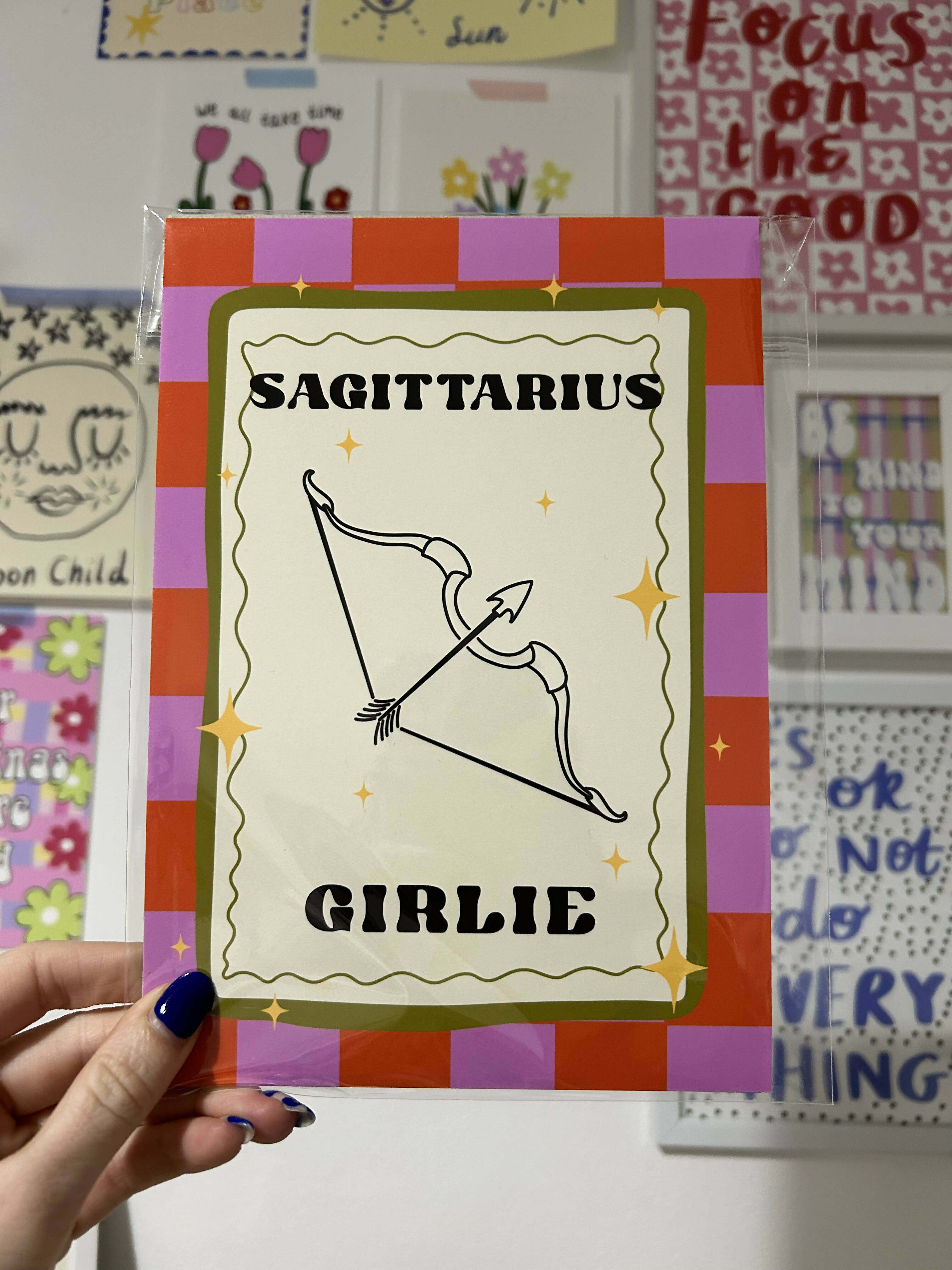 Sagittarius Girlie Print A5