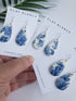 Blue China Teardrop Dangles