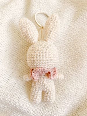 Hand-Made Crochet Bunny Keychain / UKCA-CE Certified