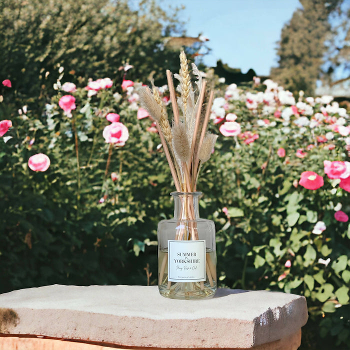 Summer in Yorkshire - Peony, Rose and Oud Dried Flower Reed Diffuser 100ml