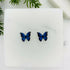 Blue Butterfly Stud Earrings