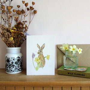 March hare Easter card