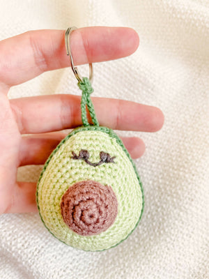 Hand-Made Crochet Avocado Keychain / UKCA-CE Certified