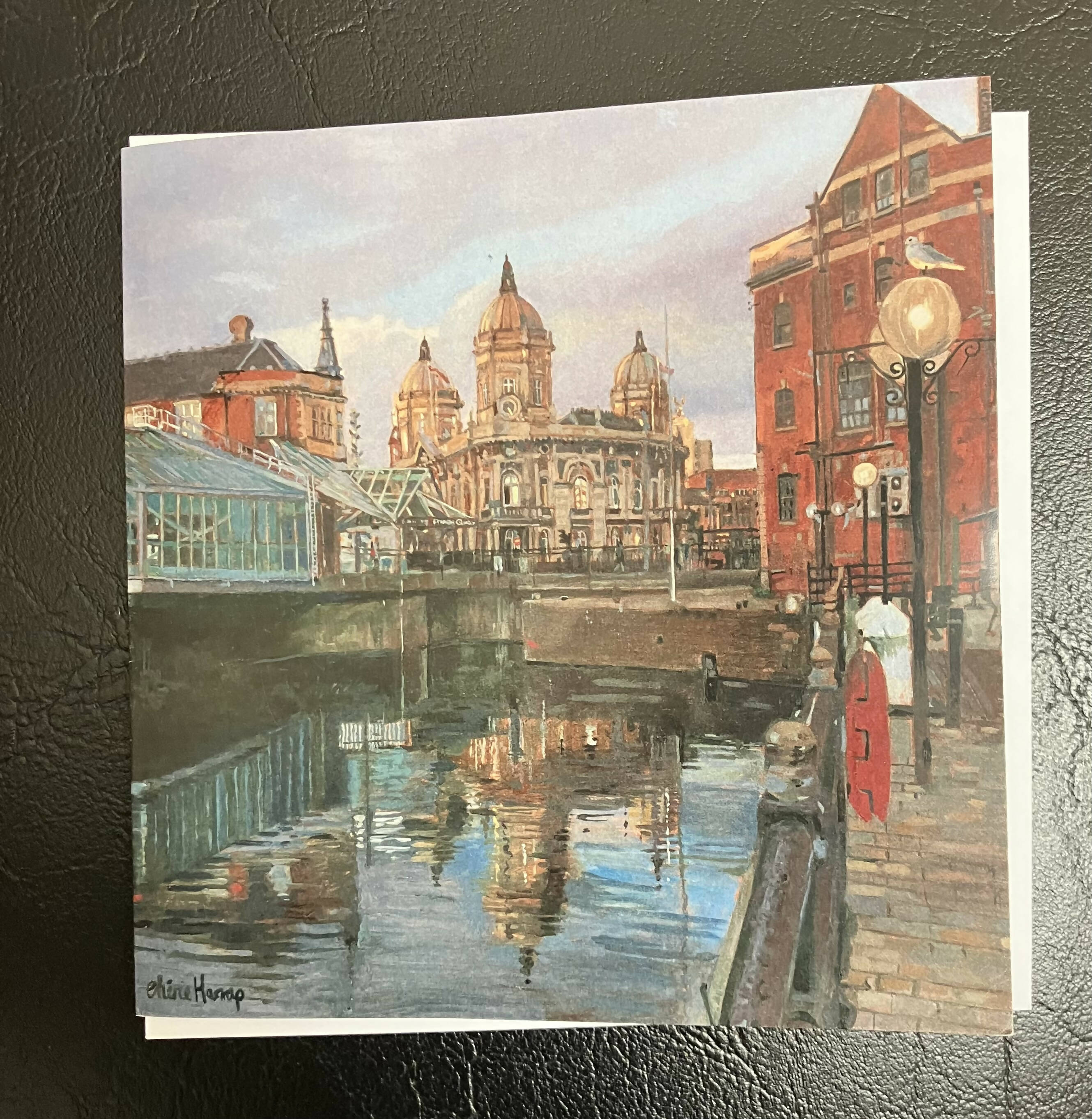 A Sunny Day at Princes Dock Greetings Card