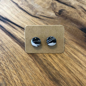 Polymer clay stud earring collection: medium