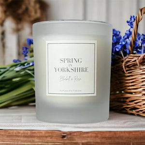 Spring in Yorkshire - Bluebell and Rose Scented Candle 150g