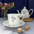 Fine Bone China Spring Flowers Teacup and Saucer