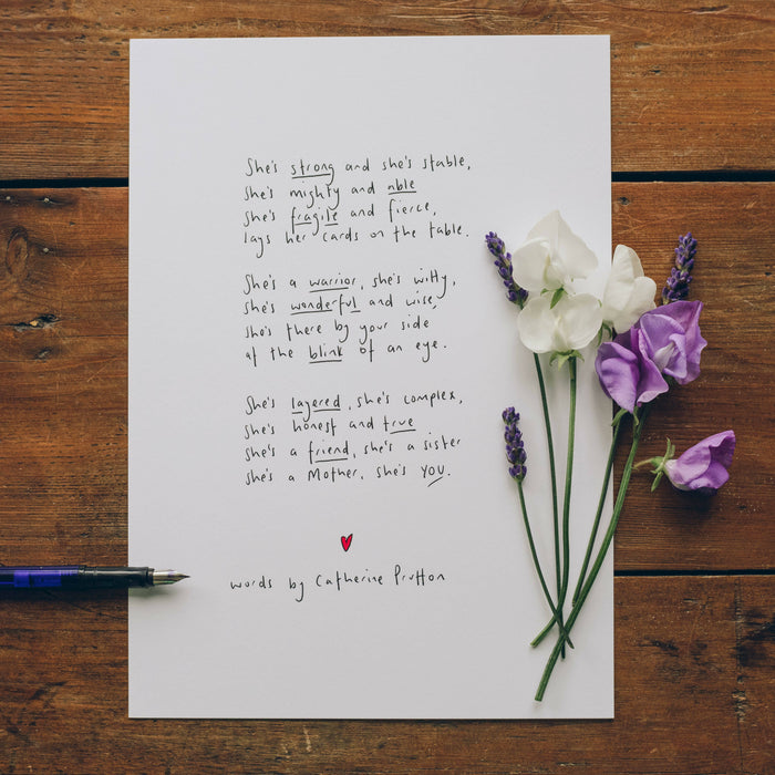 A5 Handwritten Poem (poem varies)
