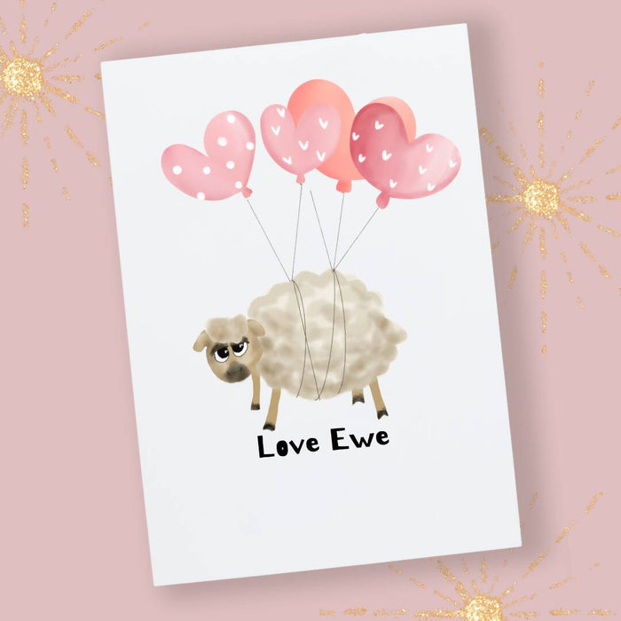 Valentines Card - Love Ewe