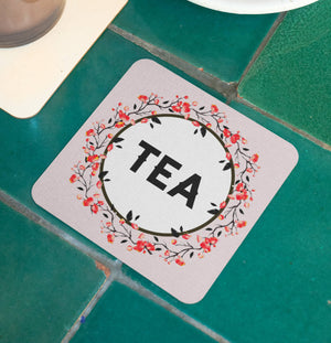 11oz Floral Tea Mug & Coaster Set