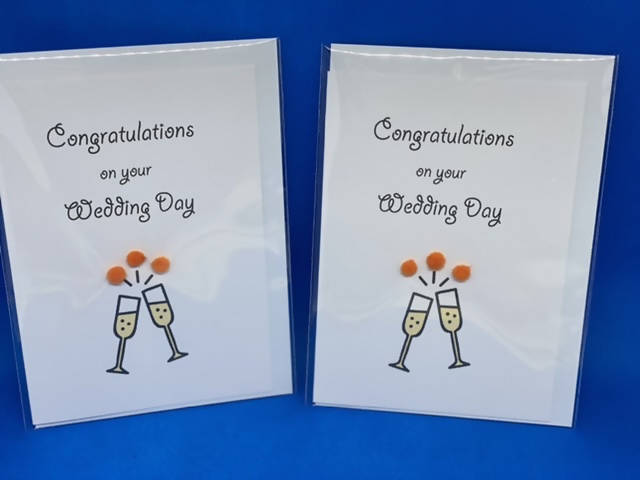 Congratulations on your wedding day - Pom Pom greeting card