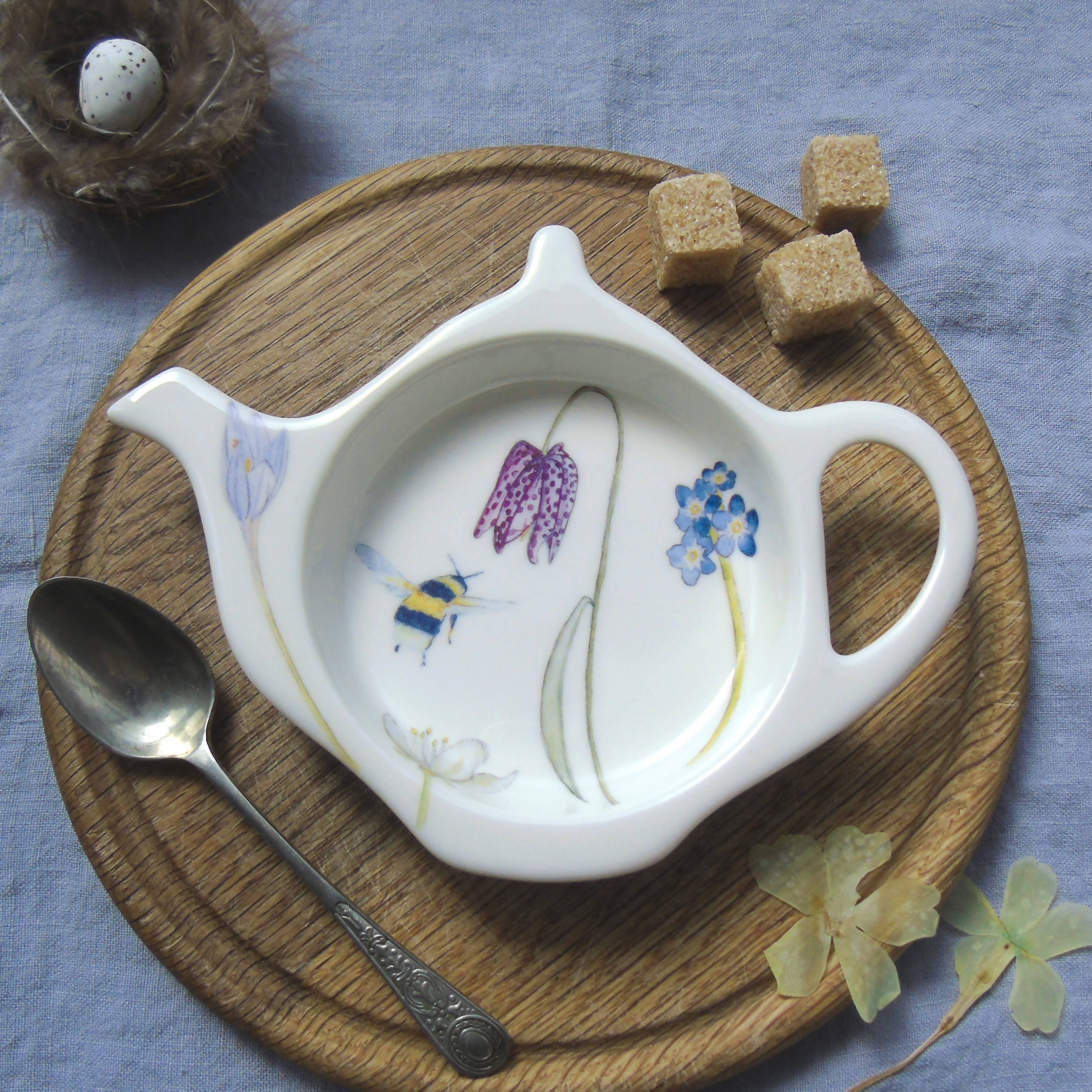 Teabag Tidy Bee | Hand Decorated China | Art & Soul