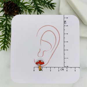 Mushroom Earrings With Quote Card