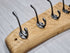 Rustic solid oak coat rack 2 hook waney