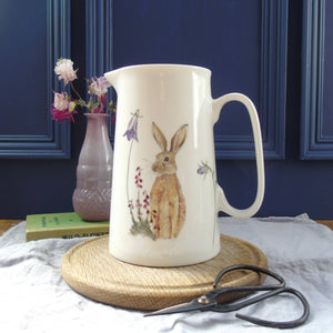 2pint Brown Hare and bell heather Jug