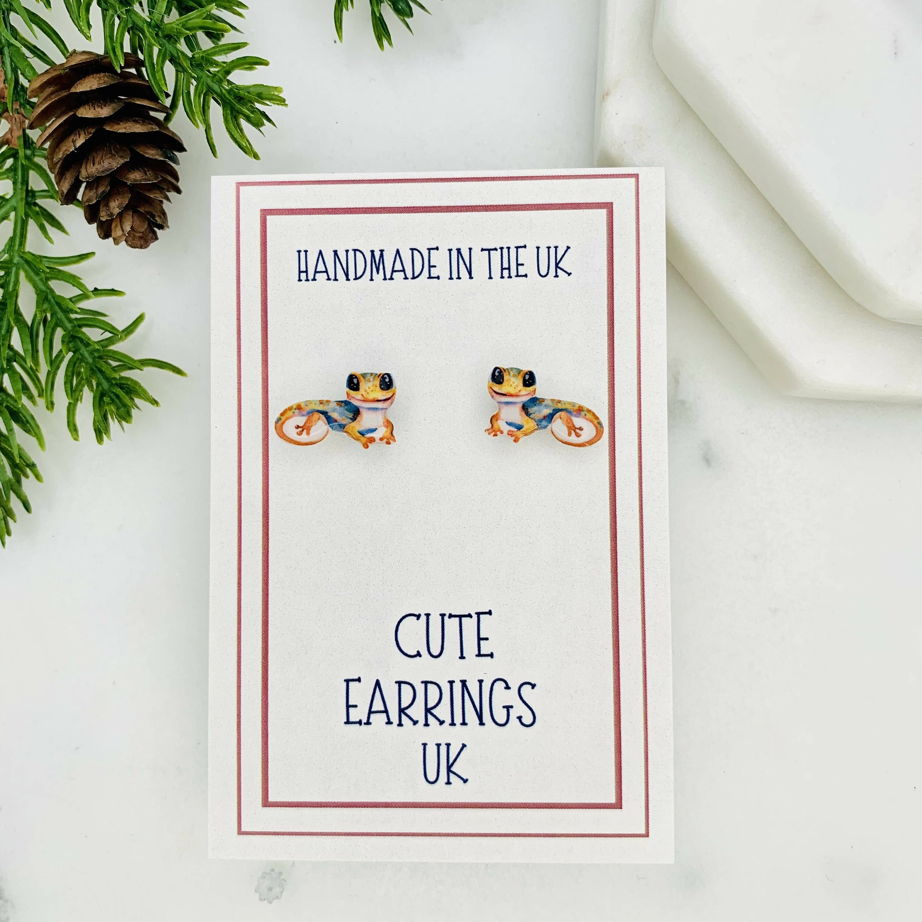 Gecko Stud Earrings