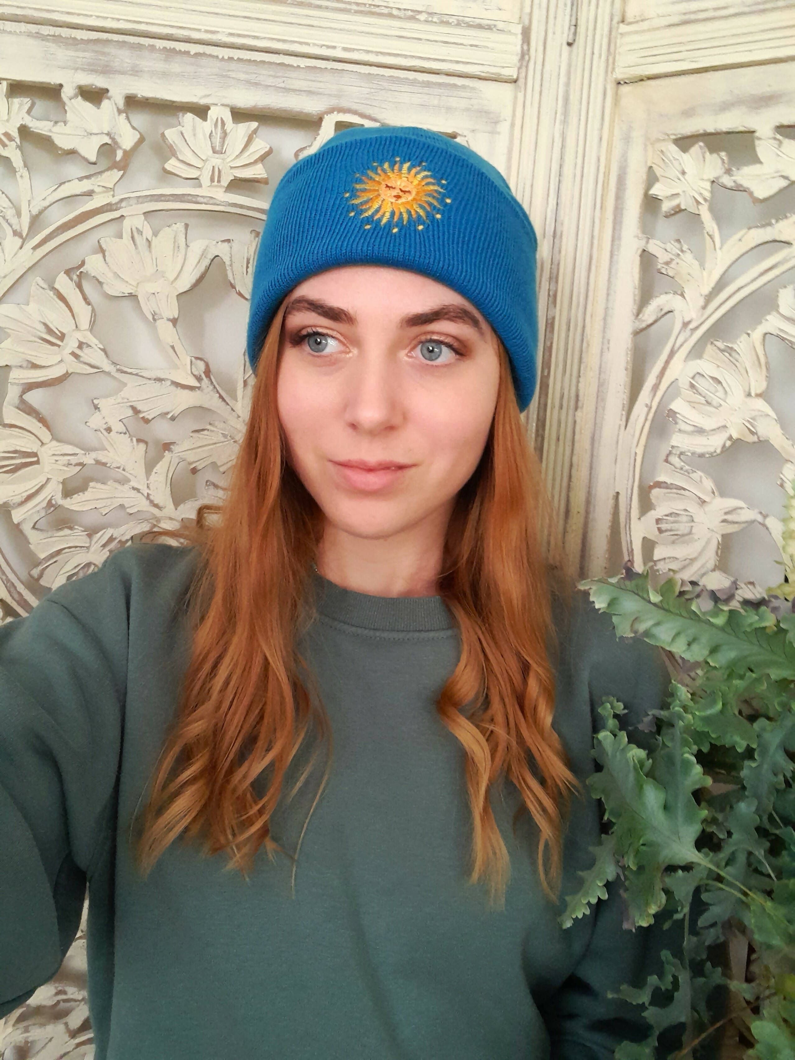 Embroidered Sun Beanies