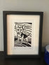 Jackahuahua Framed Lino Cut Print