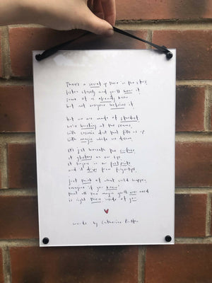 A4 framed poem