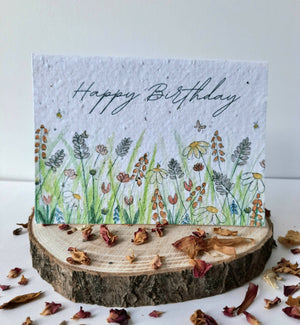 Plantable Wildflower Card - Meadow Happy Birthday
