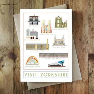 Yorkshire Landmarks Greetings Card