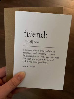 Friend Definition card