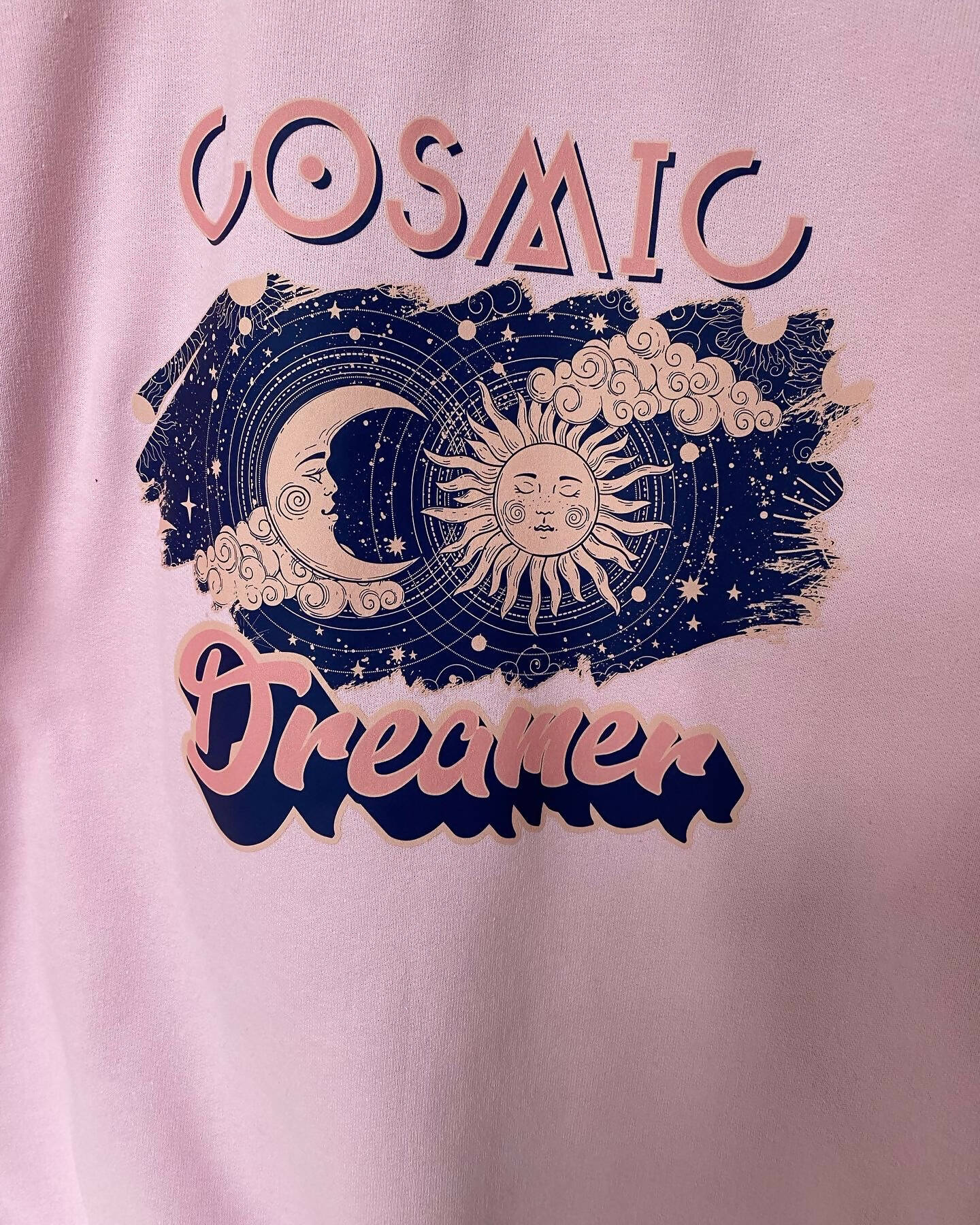 Cosmic dreamer pink sweatshirt