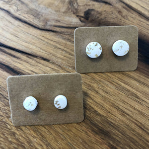 Polymer clay stud earring collection: small