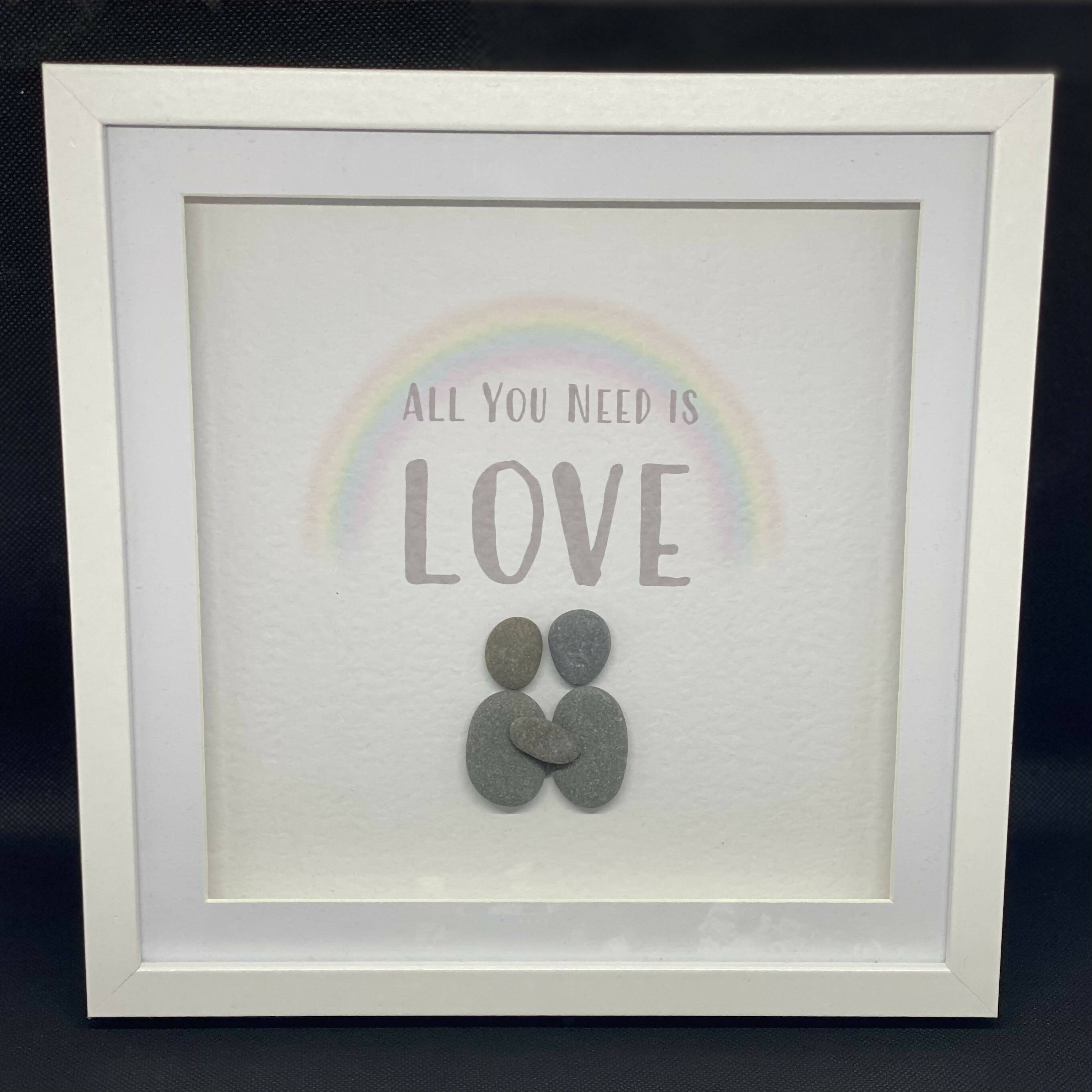 All you need is love rainbow couple - Square Medium