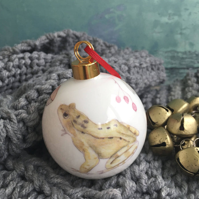 Christmas bauble, frog design