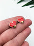 Red Heart Studs - Cute Handmade Earrings | Art & Soul