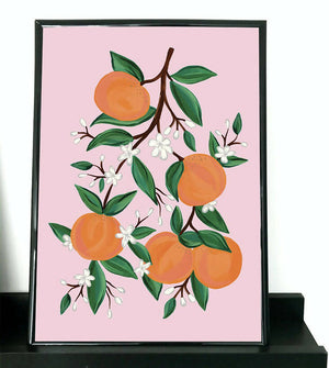 Orange Blossom Pink Art Print A4