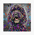 COCKAPOO DOG COLOUR SPLASH MOUNTED ARTWORK.