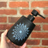Hand Painted Dot Mandala Boho Soap Dispenser: Williamsburg Blue with black