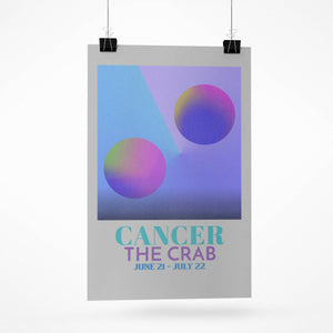 Cancer Zodiac Horoscope Star Sign Avant Garde Style Art Print A4 Framed no Mount