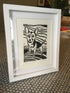 Jackahuahua Framed Lino Cut Print