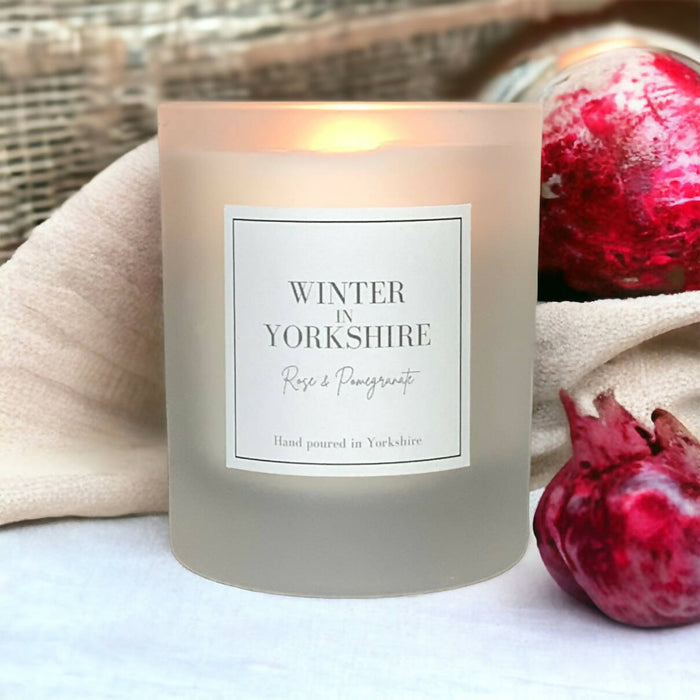 Winter in Yorkshire - Rose an Pomegranate Scented Candle 150g