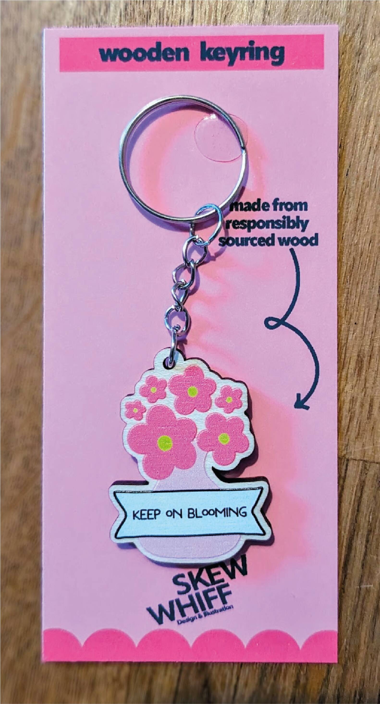 keep blooming keyring pic