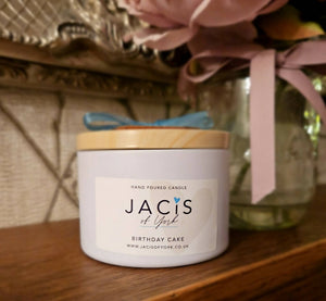 NEW* Jacis of York 230ml Scented Soy Candle - Birthday Cake