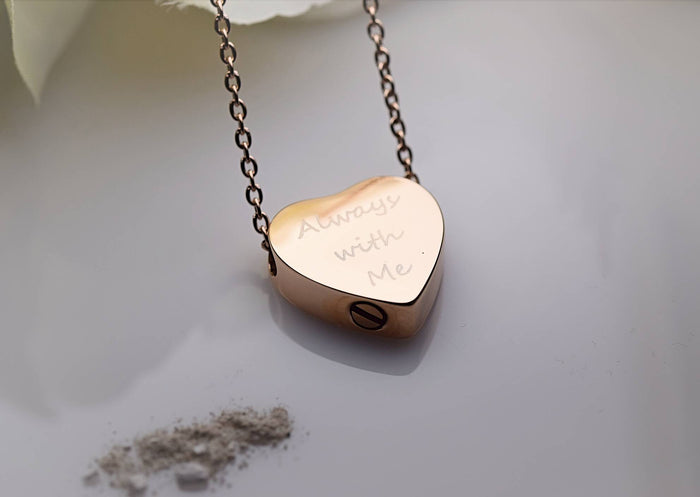 Stainless Steel Urn Pendant - Always With Me - Rose