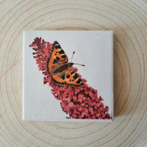 Ceramic coaster - Butterfly design